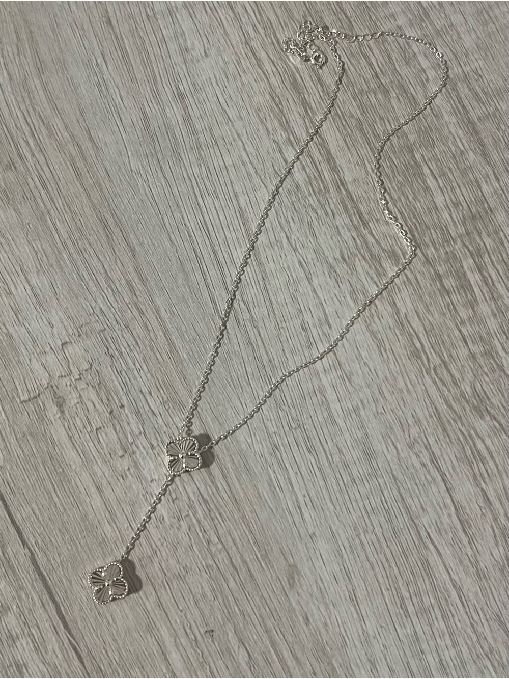 Sterling Silver 925 Clover Y-Necklace Laria